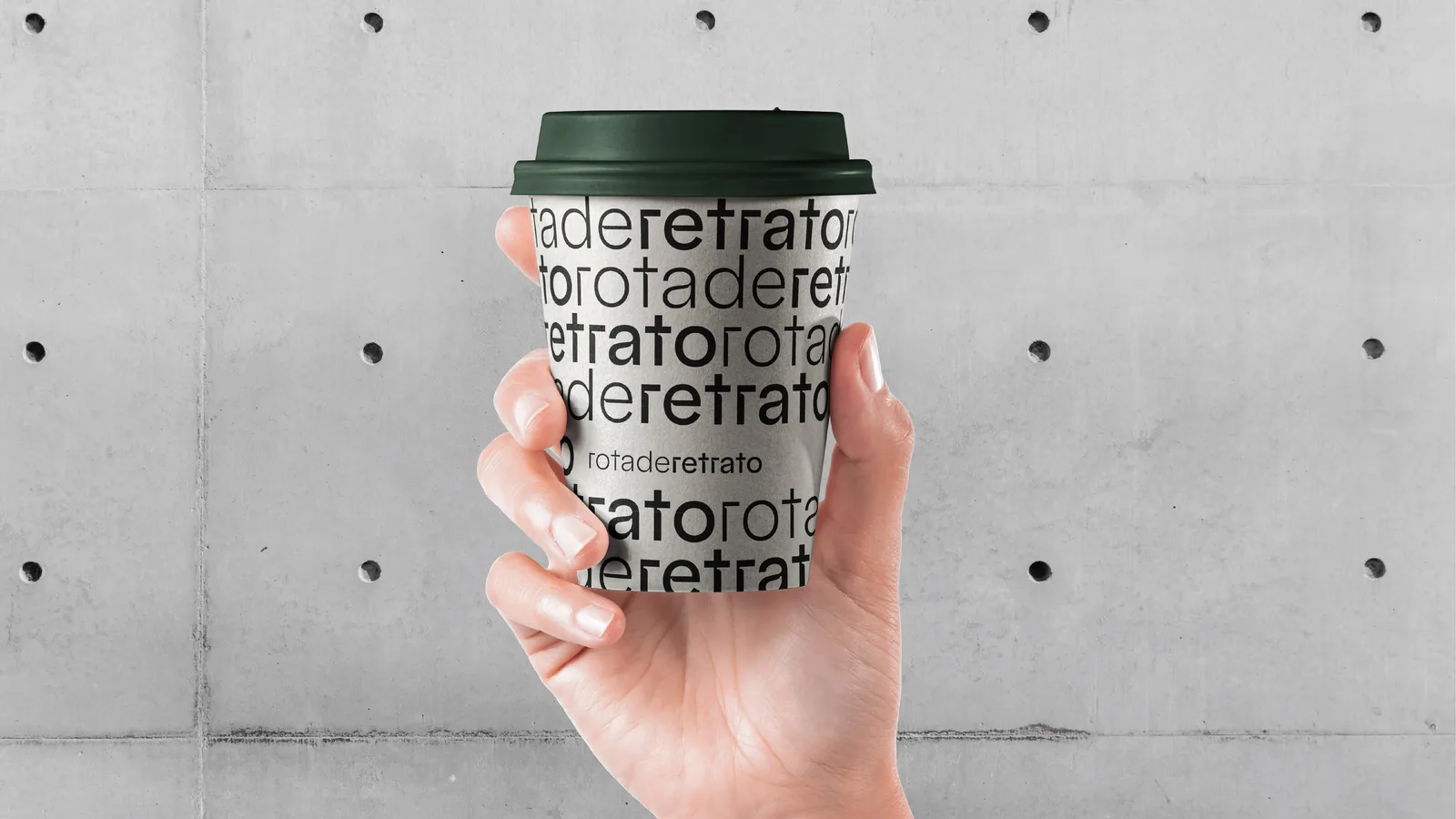 Coffee-Cup Branding Rota de Retrato